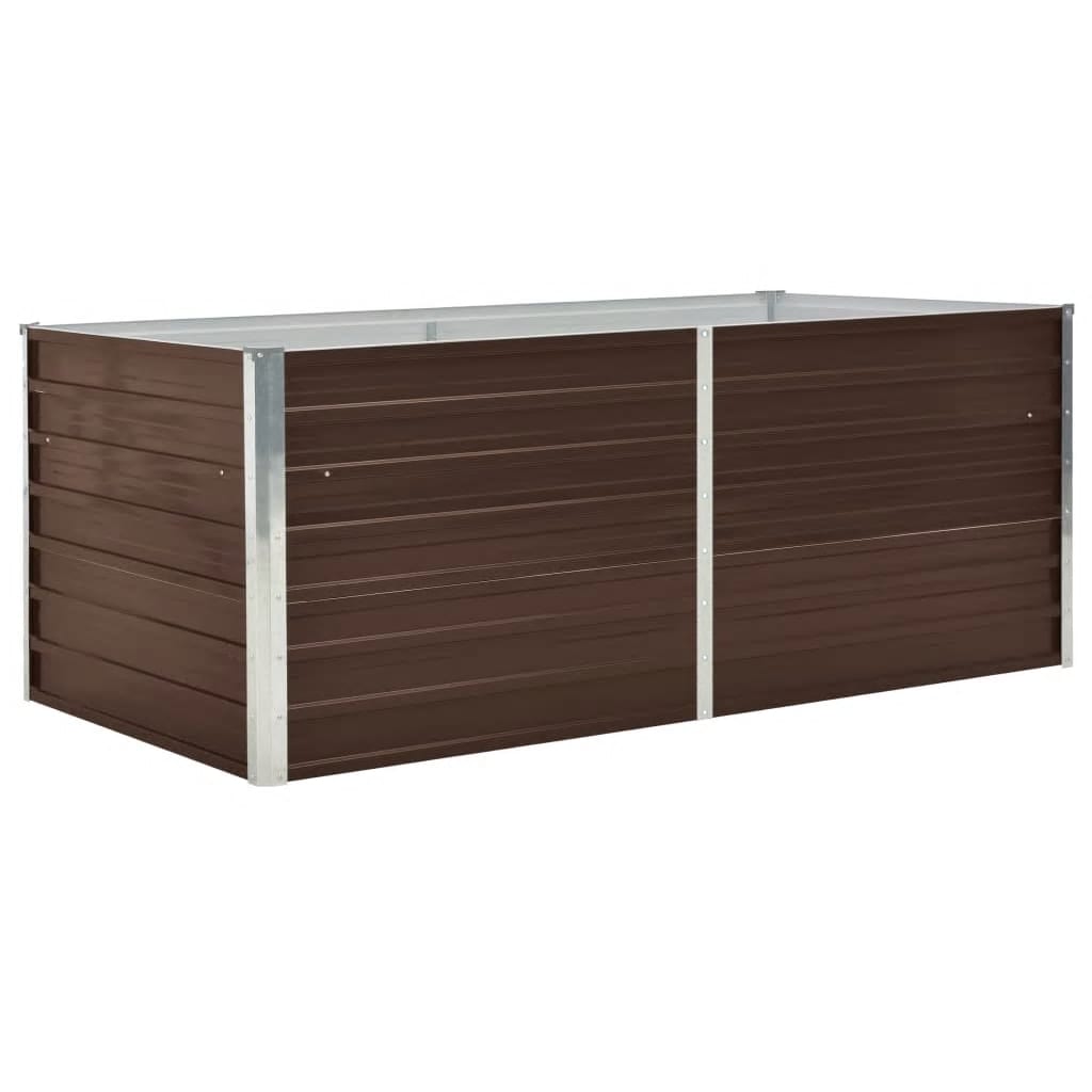 VidaXL Planter raised 160x80x45 cm galvanized steel brown