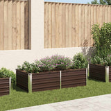 Vidaxl Planter surélevé 160x80x45 cm en acier galvanisé marron en acier