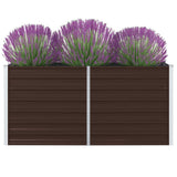 VidaXL Planter raised 160x80x45 cm galvanized steel brown