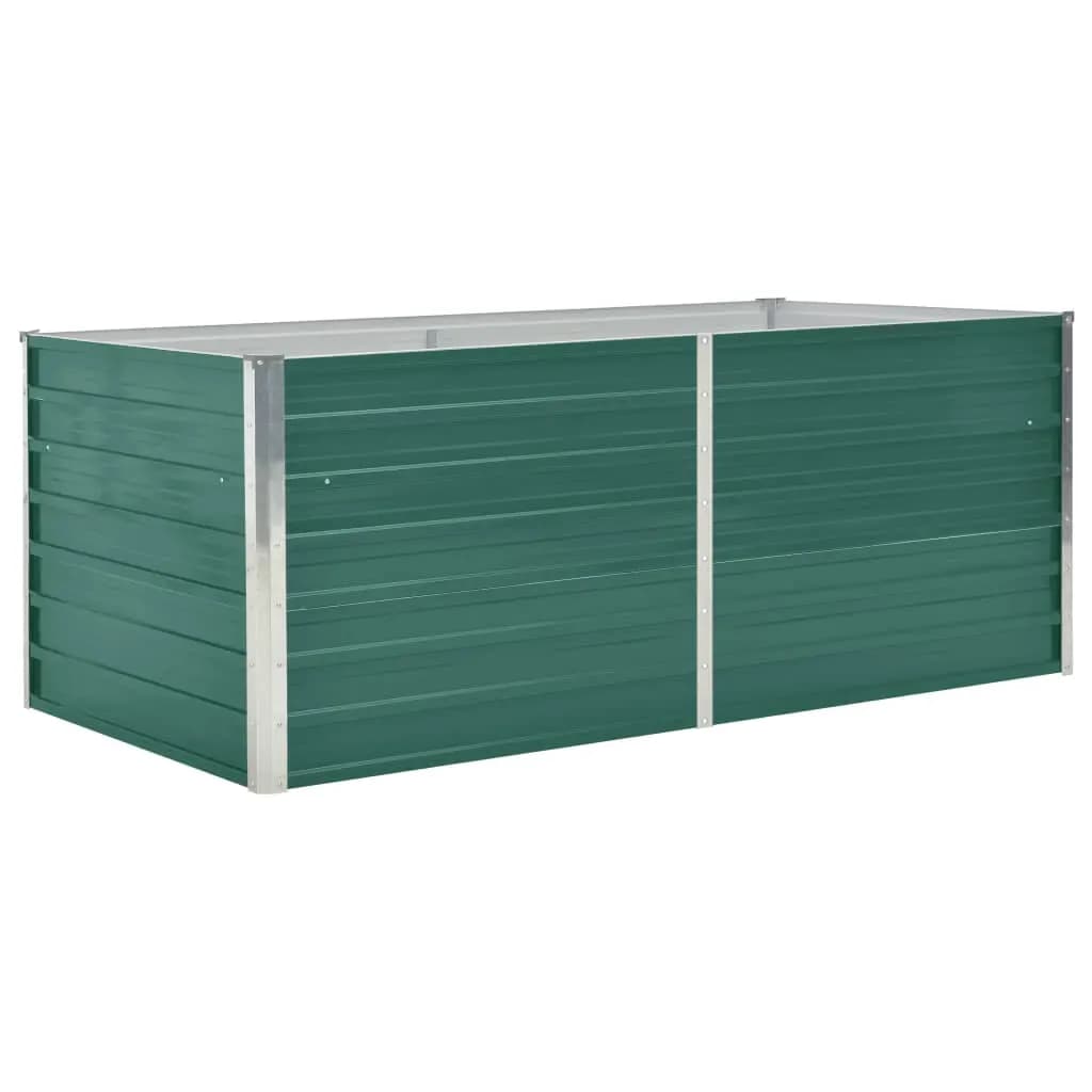 Vidaxl plantenbak verhoogd 160x80x45 cm gegalvaniseerd staal groen