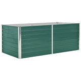 Vidaxl plantenbak verhoogd 160x80x45 cm gegalvaniseerd staal groen