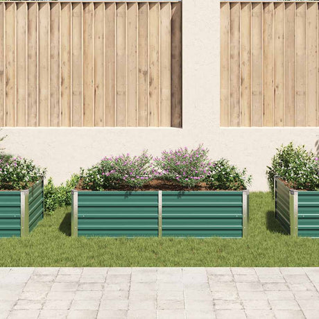 Vidaxl Planter surélevé 160x80x45 cm en acier galvanisé vert