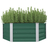Vidaxl Planter surélevé 129x129x46 cm en acier galvanisé vert