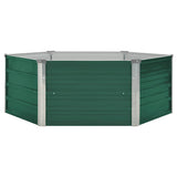 Vidaxl Planter surélevé 129x129x46 cm en acier galvanisé vert