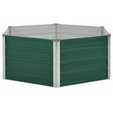 Vidaxl Planter surélevé 129x129x46 cm en acier galvanisé vert