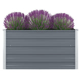 Vidaxl plantenbak verhoogd 100x100x45 cm gegalvaniseerd staal grijs