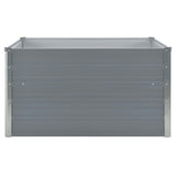 Vidaxl Planter surélevé 100x100x45 cm Gray en acier galvanisé
