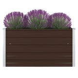 VidaXL Planter Insented 100x100x45 cm Galvanized Steel Brown