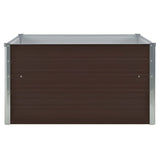 VidaXL Planter Insented 100x100x45 cm Galvanized Steel Brown