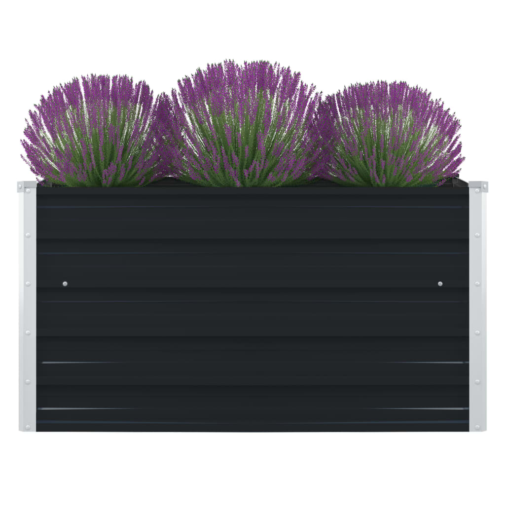 Vidaxl Planter Insented 100x100x45cm galvaniseret stål antracit