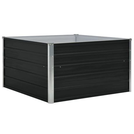 Vidaxl planter insenté 100x100x45cm anthracite en acier galvanisé