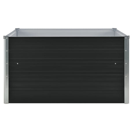 Vidaxl planter insenté 100x100x45cm anthracite en acier galvanisé