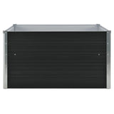 Vidaxl planter insenté 100x100x45cm anthracite en acier galvanisé