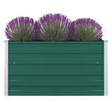 Vidaxl Planter insenté 100x100x45 cm en acier galvanisé vert