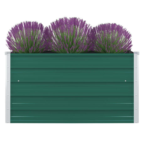 Vidaxl Planter insenté 100x100x45 cm en acier galvanisé vert