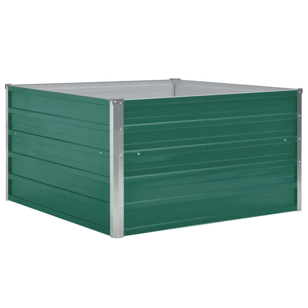 Vidaxl Planter insenté 100x100x45 cm en acier galvanisé vert