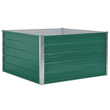 Vidaxl Planter insenté 100x100x45 cm en acier galvanisé vert