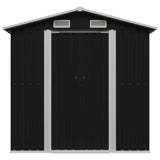 Vidaxl Garden Shed 204x132x186 cm jekleni antracit