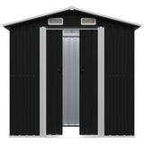 Vidaxl Garden Shed 204x132x186 cm jekleni antracit