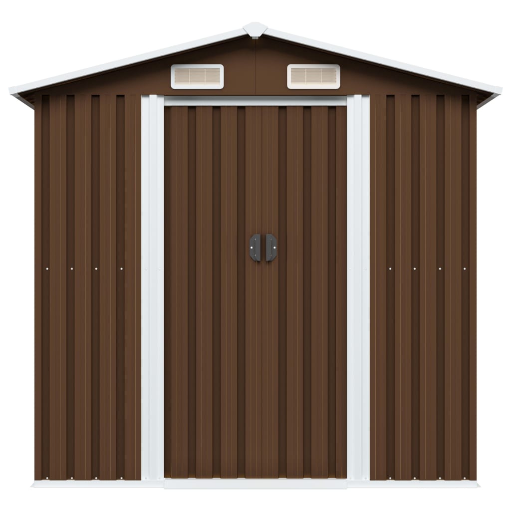 Vidaxl Garden Shed 204x132x186 cm Stahlbraun