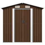 Vidaxl Garden Shed 204x132x186 cm Stahlbraun