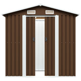 Vidaxl Garden Shed 204x132x186 cm Stahlbraun