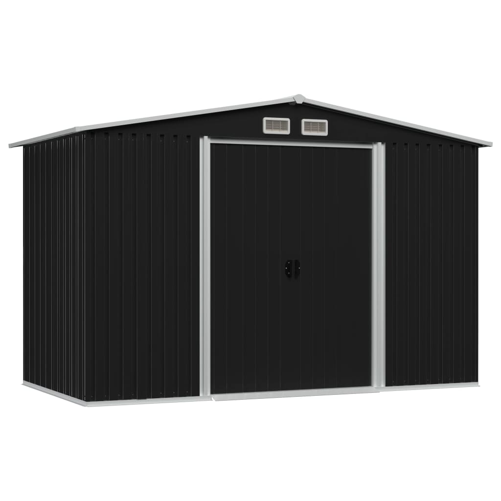 Vidaxl Garden Shed 257x205x178 cm Antracite in acciaio