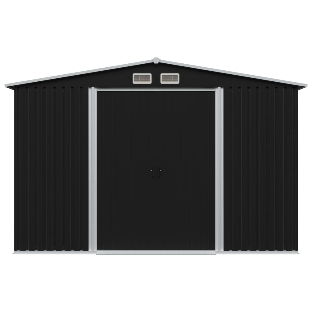 Vidaxl Garden Shed 257x205x178 cm Antracite in acciaio