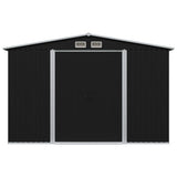 Vidaxl Garden Shed 257x205x178 cm Antracite in acciaio