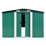 Vidaxl Garden Shed 257x779x181 cm galvanisert stålgrønn