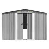 Vidaxl Garden Shed 257x779x181 cm galvanisert stålgrå