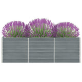 INSERT PLANTER VIDAXL 240x40x77 cm Gray en acier galvanisé