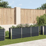 INSERT PLANTER VIDAXL 240x40x77 cm anthracite en acier galvanisé