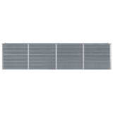 Vidaxl Planter surélevé 320x40x77 cm Gray en acier galvanisé