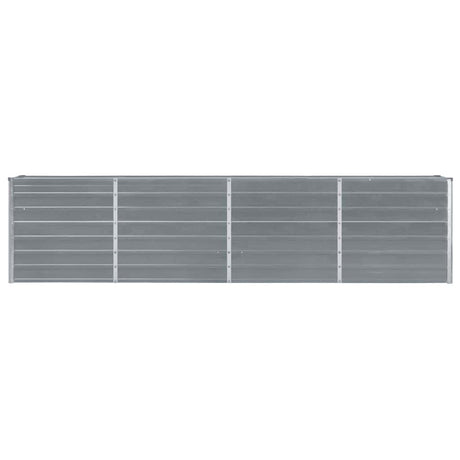 Vidaxl Planter surélevé 320x40x77 cm Gray en acier galvanisé