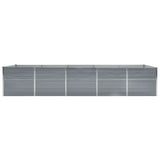 INSERT DE PLANTER VIDAXL 400x80x77 cm Gray en acier galvanisé