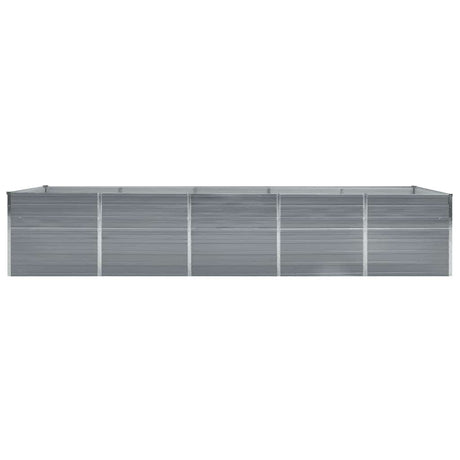 INSERT DE PLANTER VIDAXL 400x80x77 cm Gray en acier galvanisé