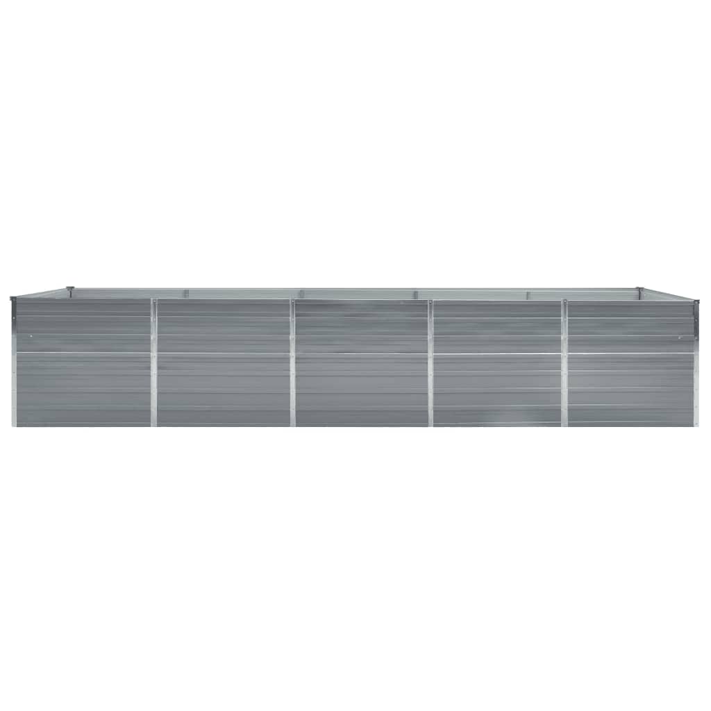 Vidaxl Planter Insertar 400x80x77 cm de acero galvanizado gris