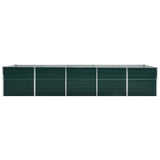Vidaxl Planning Boîte relevée 400x80x77 cm en acier galvanisé vert