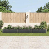 Vidaxl Planter surélevé 480x80x45 cm anthracite en acier galvanisé