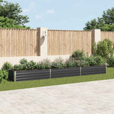 Vidaxl Planter surélevé 480x80x45 cm anthracite en acier galvanisé