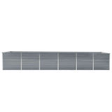 Vidaxl Planter surélevé 480x80x77 cm Gray en acier galvanisé