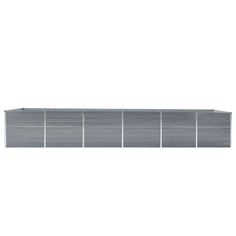 Vidaxl Planter surélevé 480x80x77 cm Gray en acier galvanisé