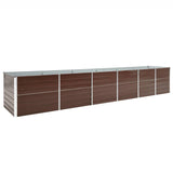 VidaXL Planter Inserted 480x80x77 cm Galvanized Steel Brown