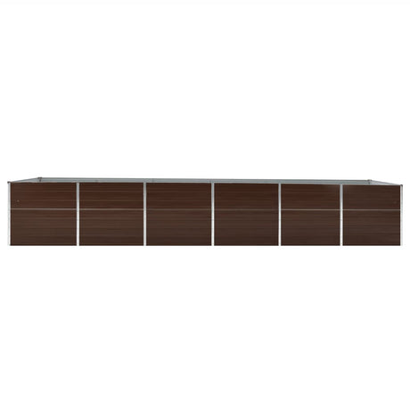 Planteur vidaxl inséré 480x80x77 cm brun en acier galvanisé