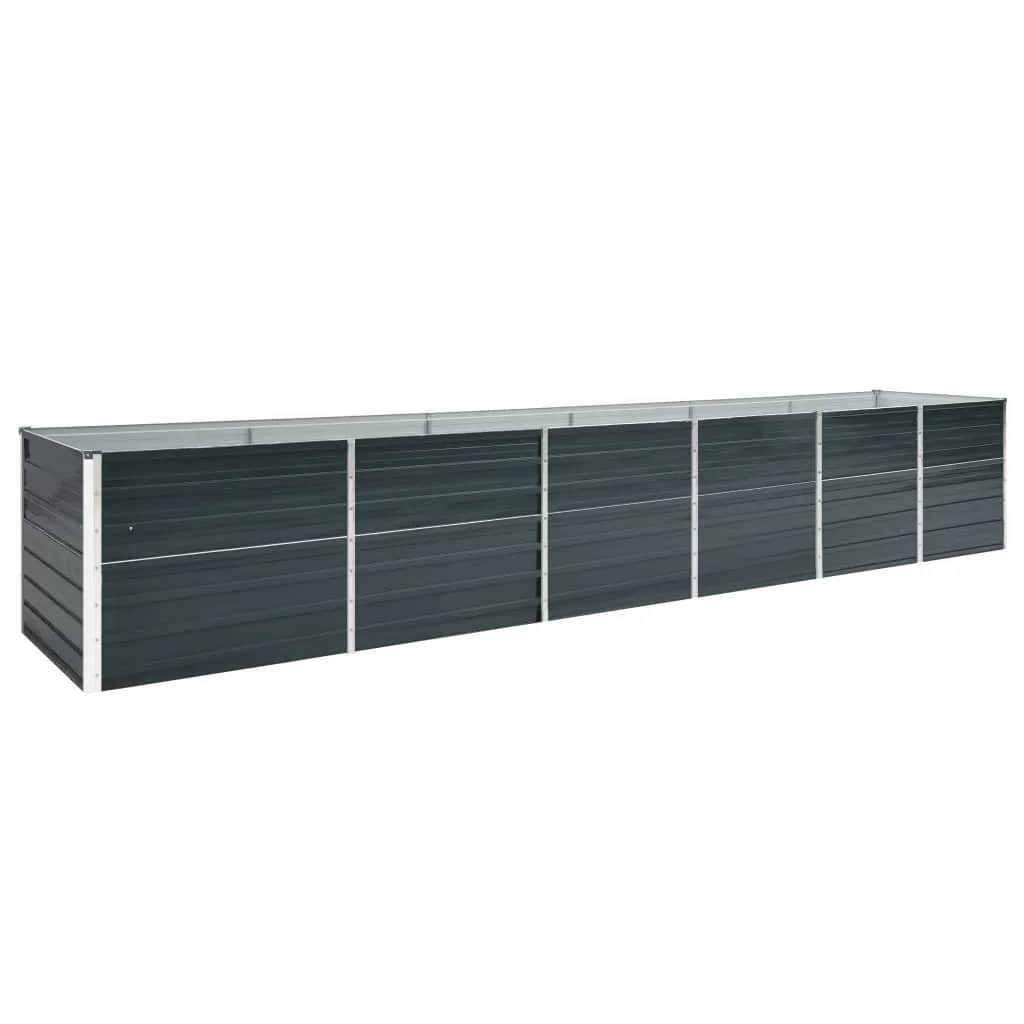VidaXL Planter Insert 480x80x77 cm Galvanized Steel Anthracite