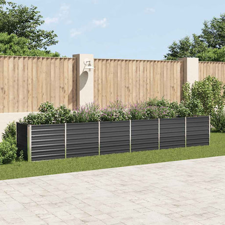 VidaXL Planter Insert 480x80x77 cm Galvanized Steel Anthracite