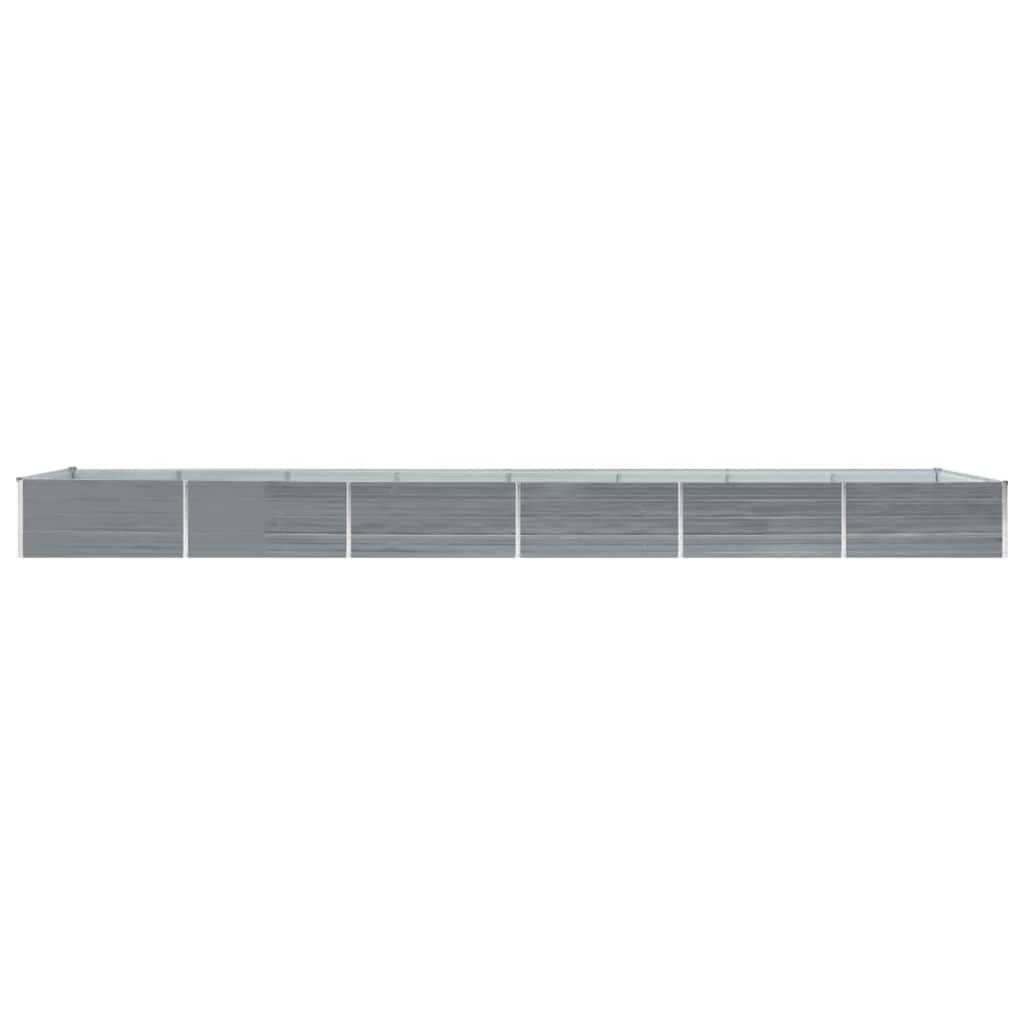 Plantador Vidaxl elevado 600x80x45 cm de acero galvanizado gris