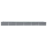 Plantador Vidaxl elevado 600x80x45 cm de acero galvanizado gris