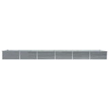 Vidaxl Planter surélevé 600x80x45 cm Gray en acier galvanisé